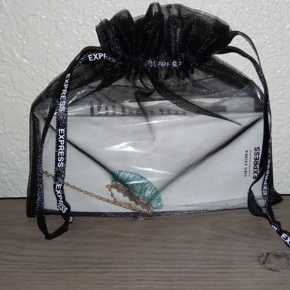 Express Teal Tassel Pendant Necklace - Picture 4 of 4